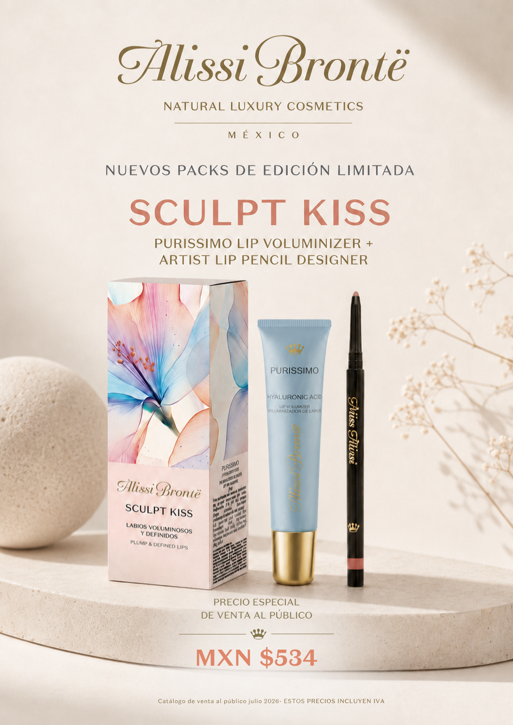 Pack SCULPT KISS – Purissimo Lip Voluminizer + Artist Lip Pencil Designer